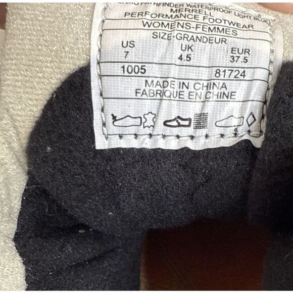 Merrell Thermo Pathfinder Hiking Boots Shoes Womens 7 Blue Waterproof - Picture 7 of 12